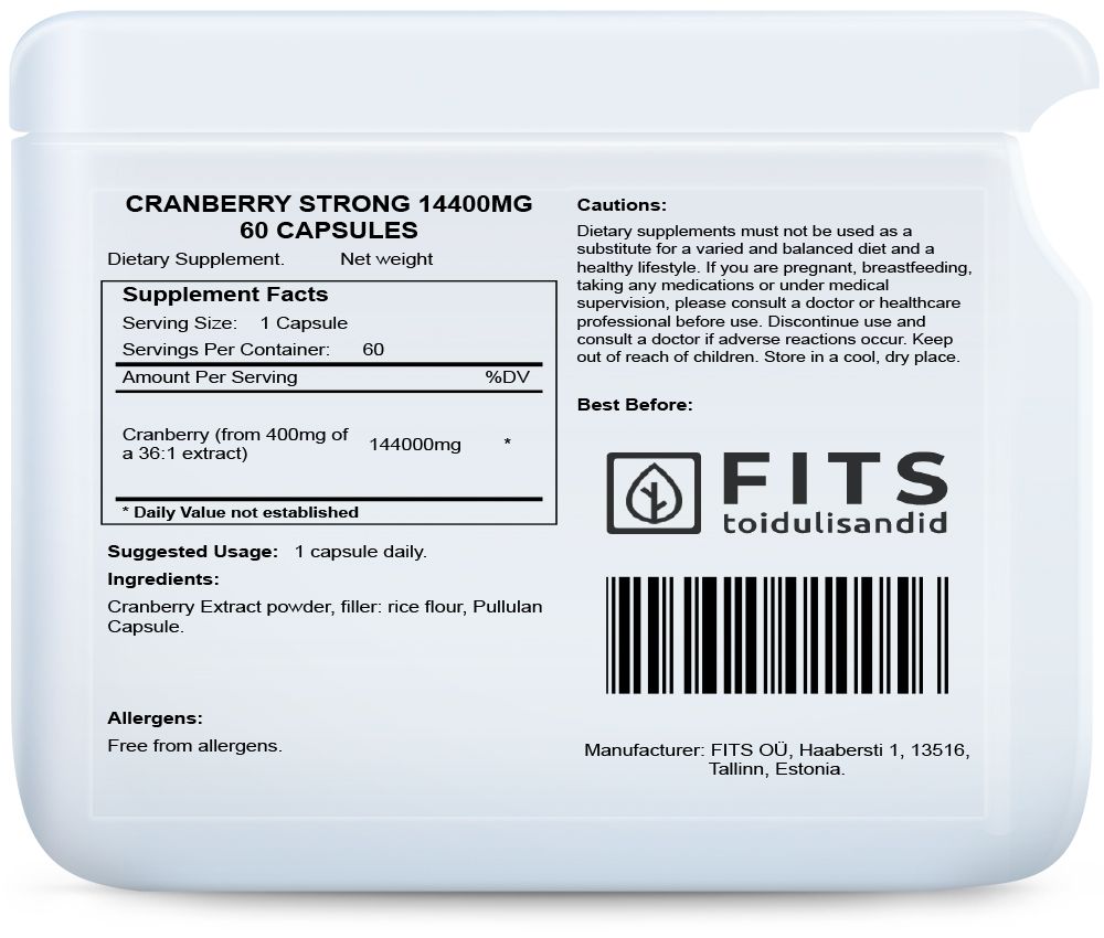 Cranberry Forte 14,400mg 60 capsule