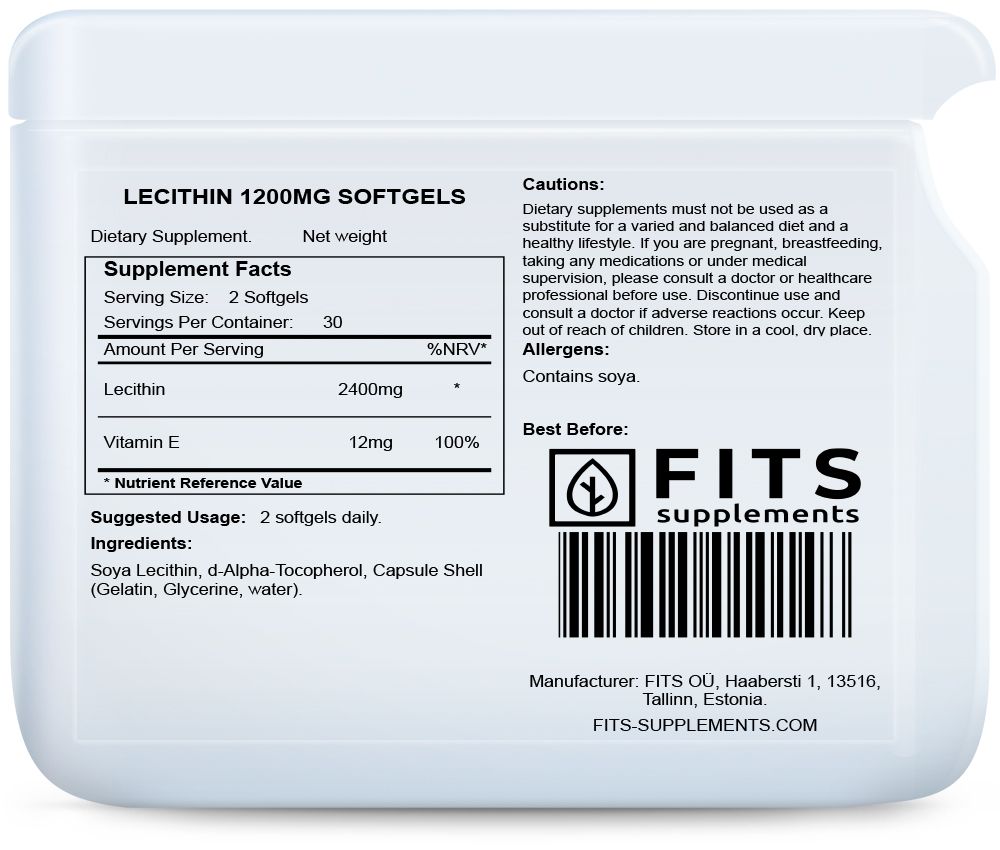 Lecitina 1200mg 60 capsule molli