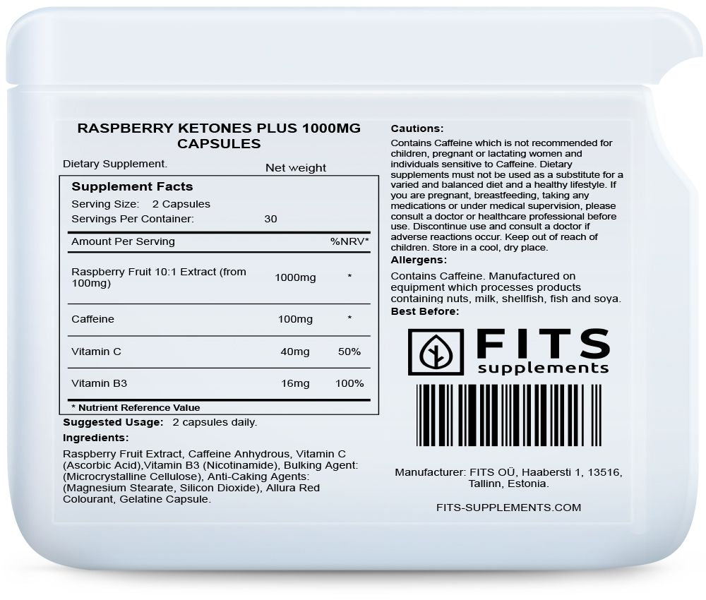 Chetoni di lampone 1000mg 60 capsule