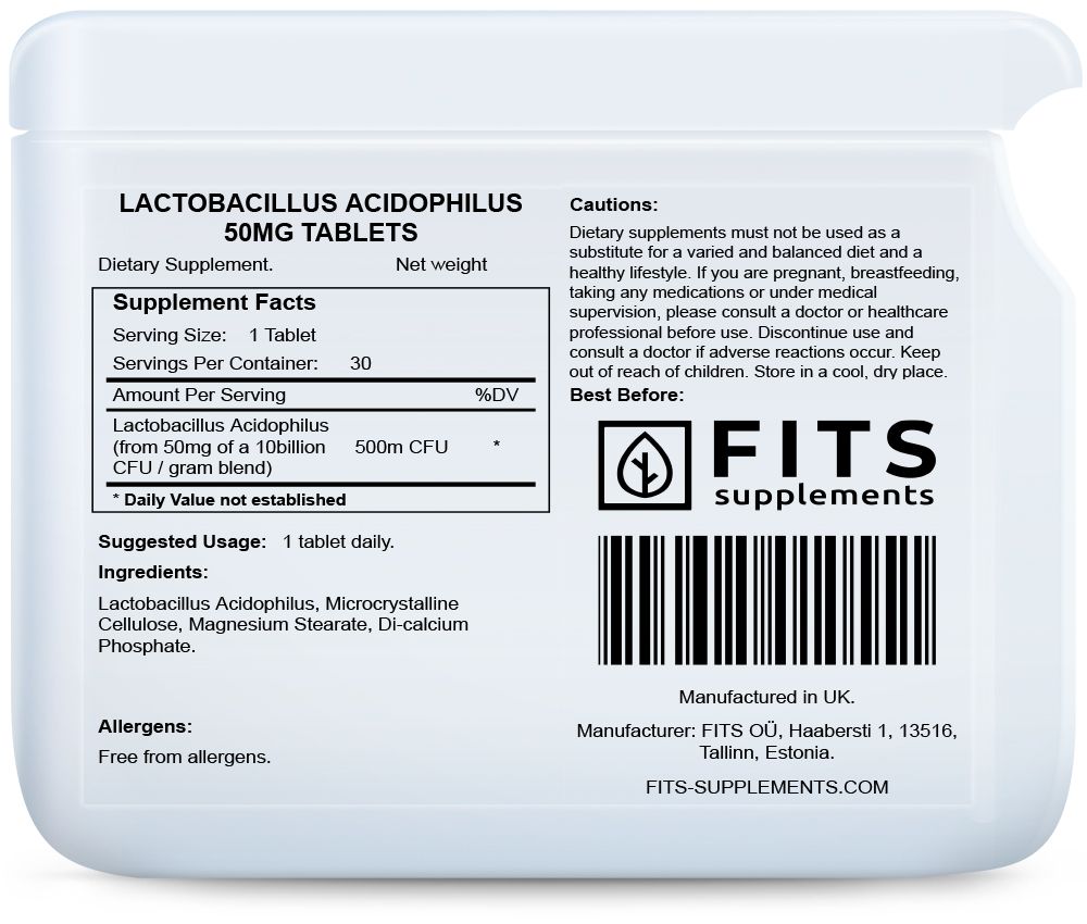 Lactobacillus Acidophilus 50mg 30 compresse