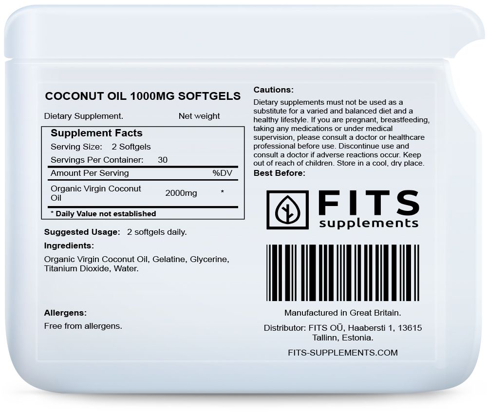 Olio di Cocco 1000mg 60 capsule molli