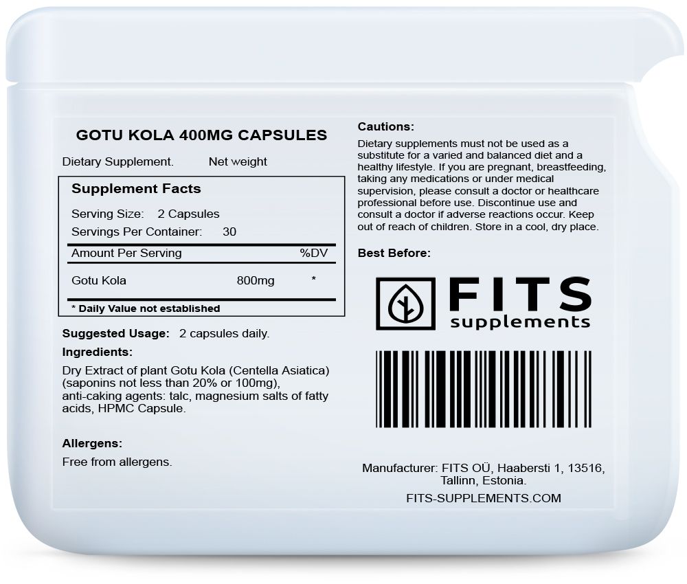 Gotu Kola 400mg 60 capsule
