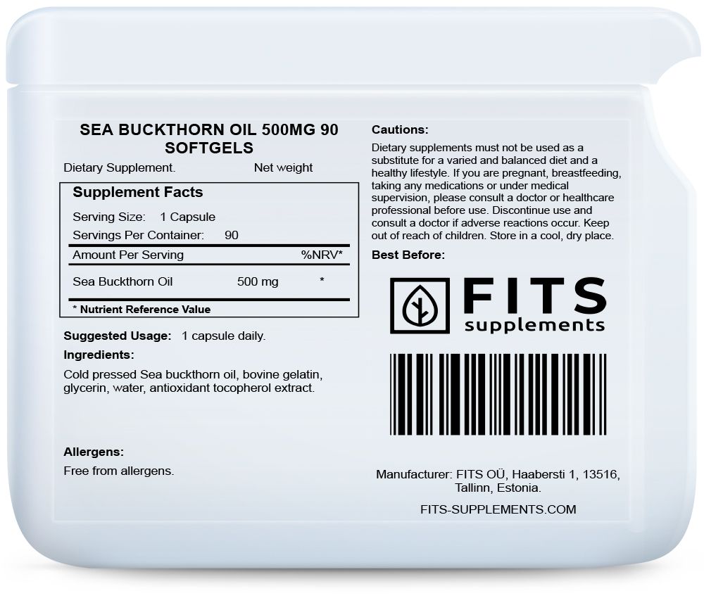 Olio di Olivello Spinoso 500mg 90 capsule molli