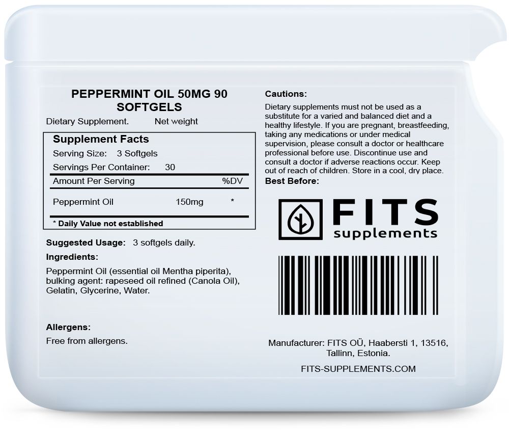 Olio di Menta Piperita 50mg 90 softgel