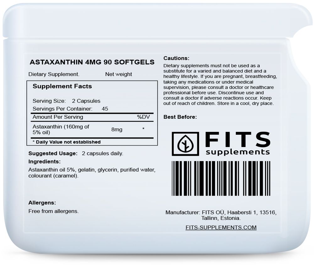 Astaxantina 4mg 90 softgel