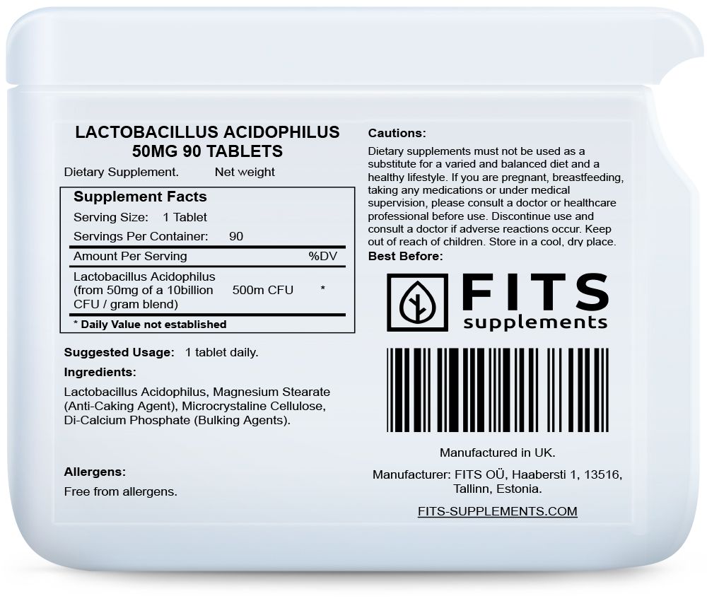 Lactobacillus Acidophilus 50mg 90 compresse