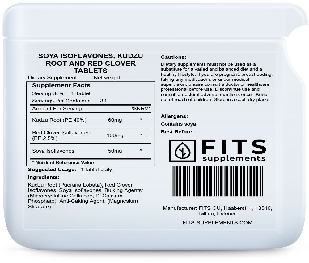 Isoflavoni di soia, radice di kudzu e trifoglio rosso 30 compresse