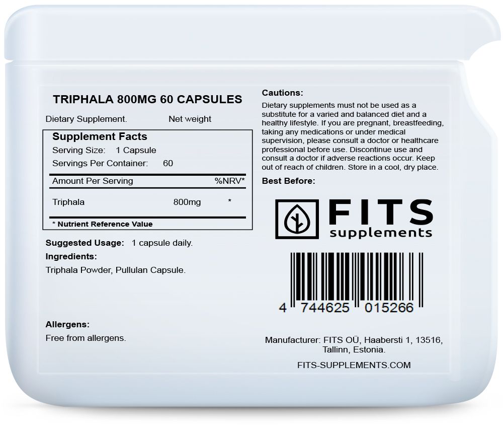 Triphala 800mg 60 capsule