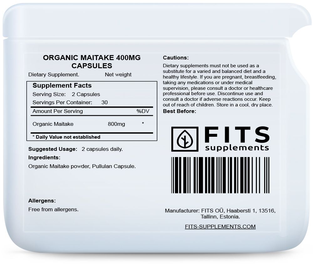 Maitake biologico 400mg 60 capsule