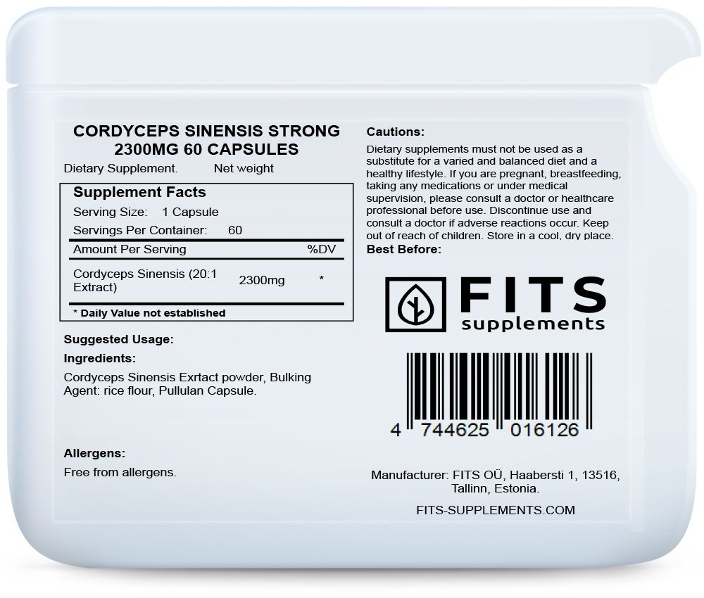 Cordyceps Sinensis Forte 2300mg 60 capsule