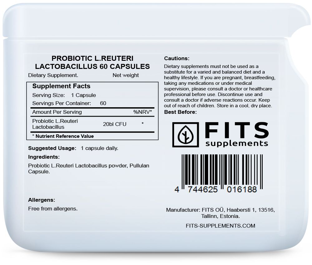 Probiotico L. Reuteri Lactobacillus 60 capsule