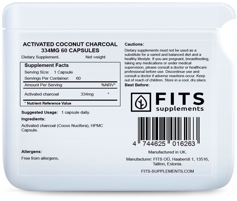 Carbone Attivato di Cocco 334mg 60 capsule