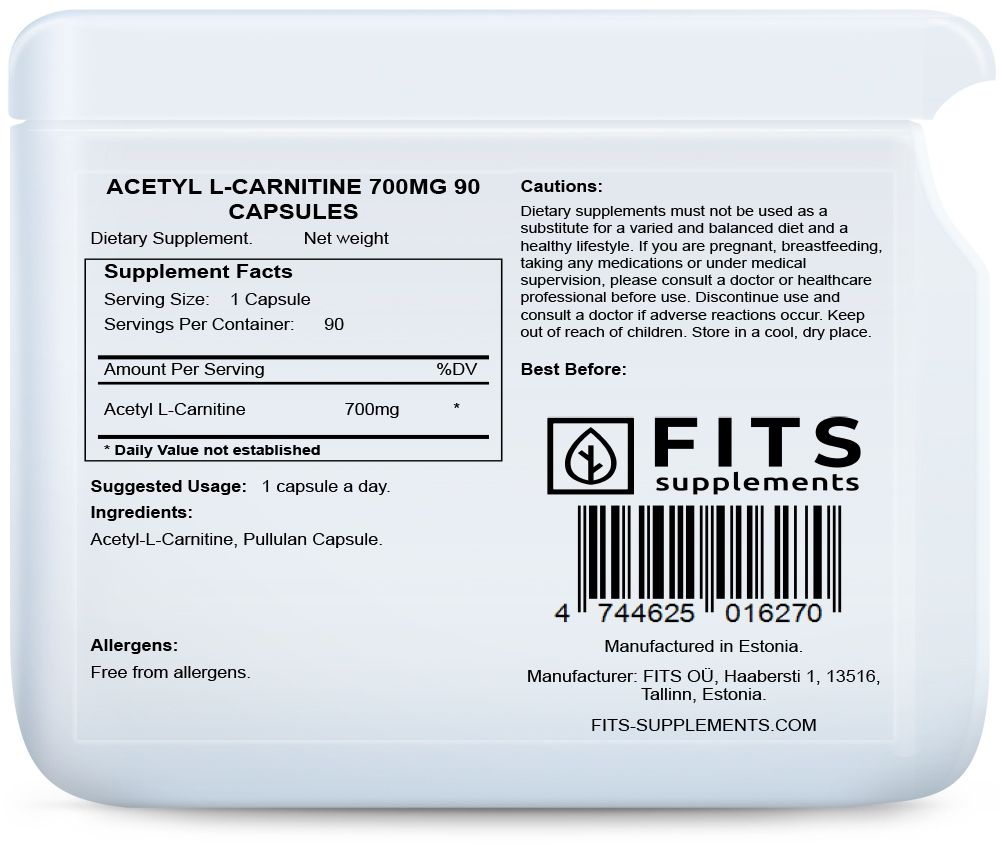 Acetil-L-Carnitina 700mg 90 capsule
