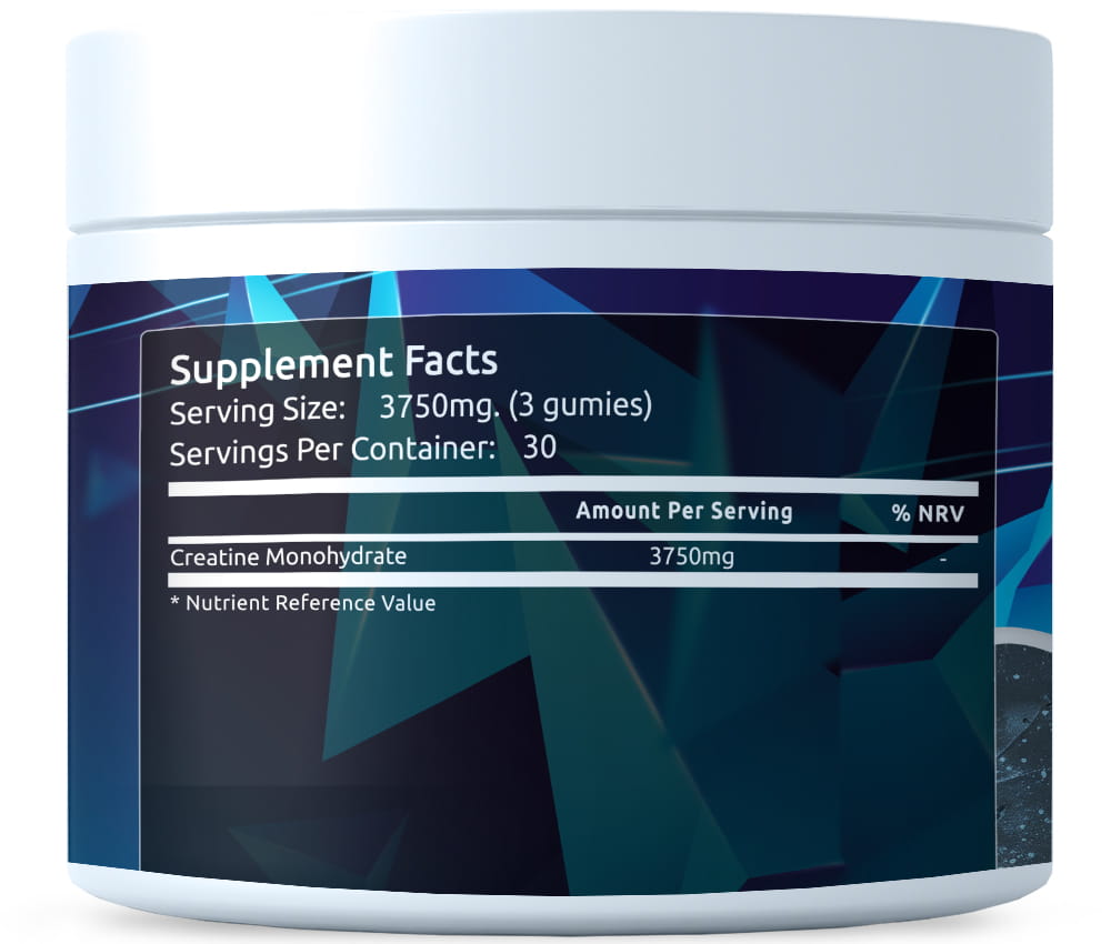 Creatine Monohydrate Gummies 3750 mg 90 gummies