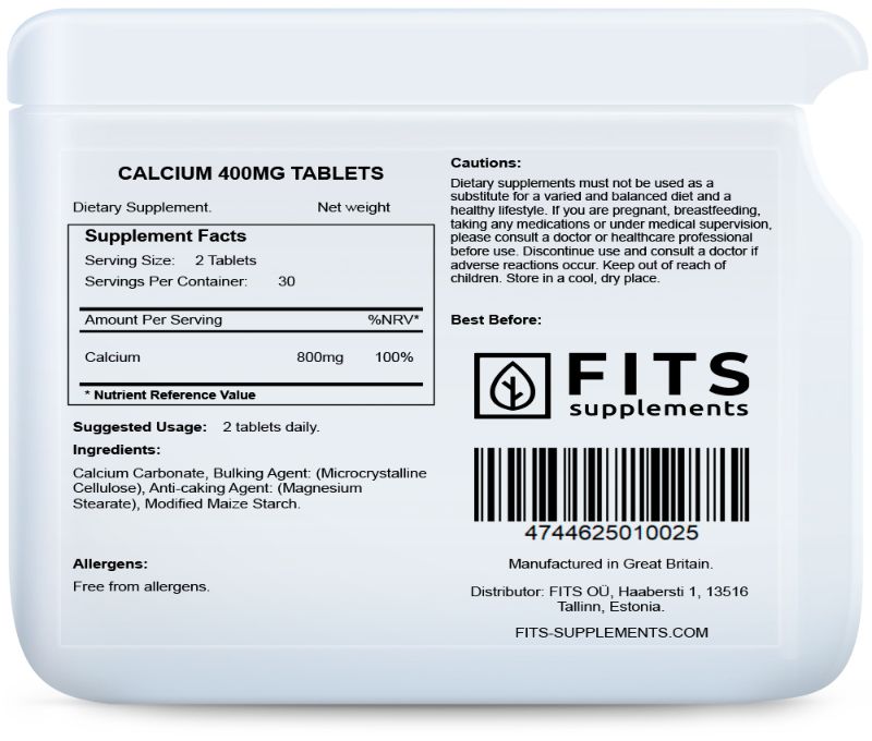 Calcium 400mg 60 tablets