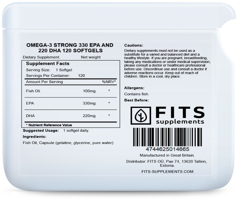 Omega-3 Strong 330 EPA and 220 DHA 120 softgels